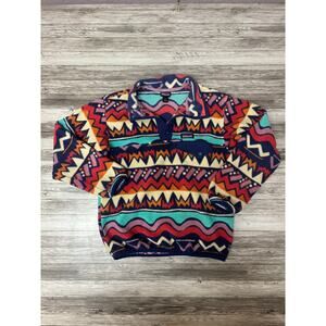 Patagonia Synchilla Fleece Jacket Girls Size Small Pullover T-snap Long Sleeve